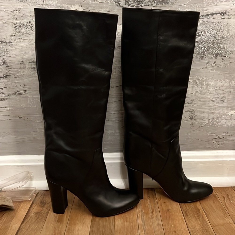 Vero Cuoio vi- tiona Black Leather Heeled pull up Boots